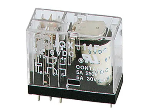 Verticaal Relais 5A/30VDC-220VAC 2 x Wissel 6VDC