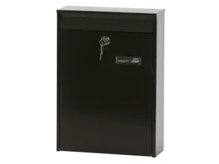 muurbrievenbus,metaal,bruin,HxBxD 397x284x104mm,inworp/uitname voor - 1