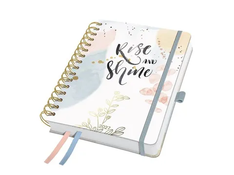 Spiraal-agenda Inspire A5 2027 (NL/FR/ EN/DU) Soft Glimmer hardcover