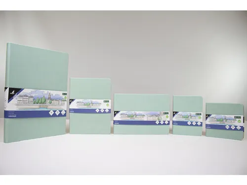 Schetsboek Kangaro A6 mint PU hardcover 80 blad 140 grams roomwit papi