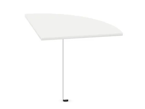 koppelelement voor bureau,90 °,HxBxD 720-840x800x800mm,rond,Bl-wit