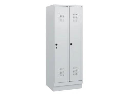 schoollocker,HxBxD 1630x600x500mm,2vak,vak B 300mm,draaigrendel,sokkel