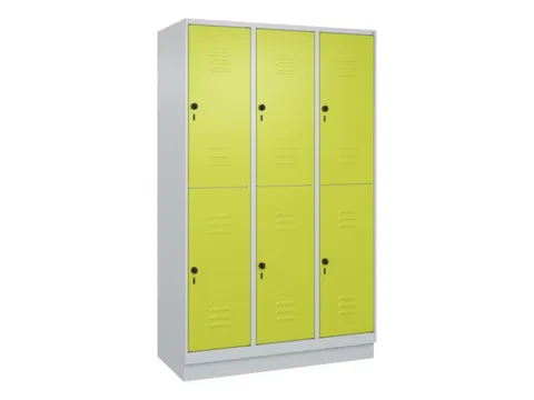 dubbeldekse locker,HxBxD 1950x1200x500mm,3x2vak.,vak B 400mm