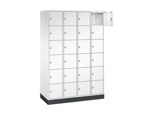 lockerkast,HxBxD 1950x1220x500mm,4x6vakken,cil.-slot,sokkel