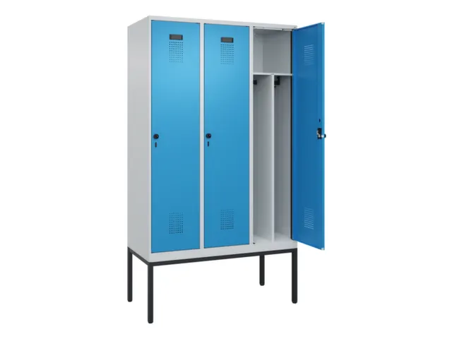 locker voor scheiding van kleding,HxBxD 2120x1200x500mm,3vak