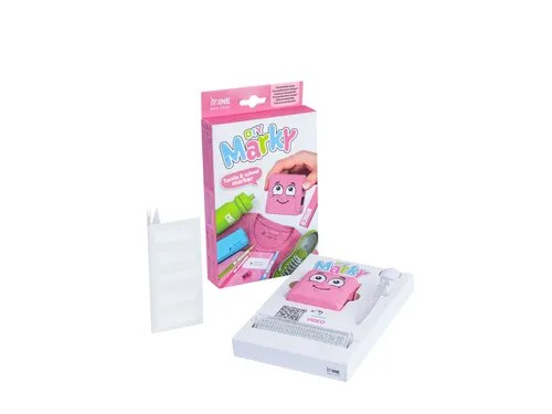 Textielstempel Colop Marky personaliseerbaar roze