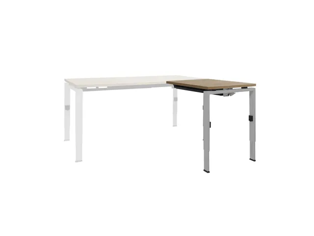 Bureau Linesto N4 aanbouwtafel 120x60cm hav/kers 25mm alu