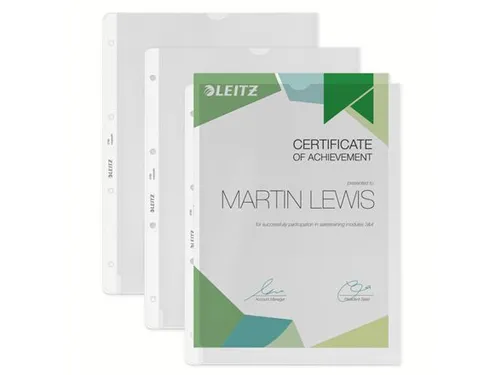 Showtas Leitz 4780 A4 4-gaats Pp 0.13mm Nerf 2 Zijden Open