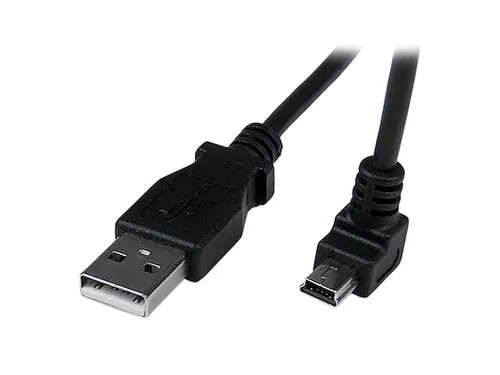 2m mini USB-kabel A-naar-mini-B met neerwaartse hoek