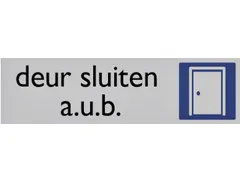 Infobord pictogram deur sluiten 165x44mm