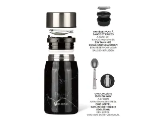 Lunchbox Les Artistes Paris 700ml geïsoleerd met lepel Wood - 9