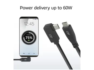 Kabel ACT USB-C standaard naar USB-C hoek 10Gbps 2m - 4