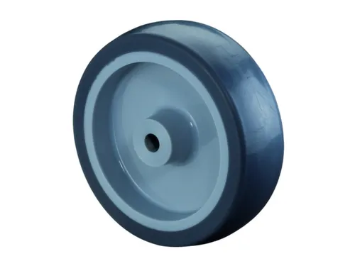 wiel,draagverm. 70kg,rubber-banden,ØxB 125x28mm,glijlager,naaf L 32mm