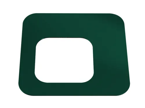 Oplegdeksel,V. Afvalbak 1X60L,Vierkant,1Opening,Staal,Groen