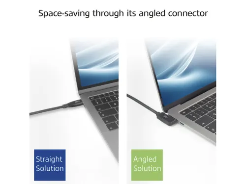 Kabel ACT USB-C hoek links/rechts 10Gbps 2m