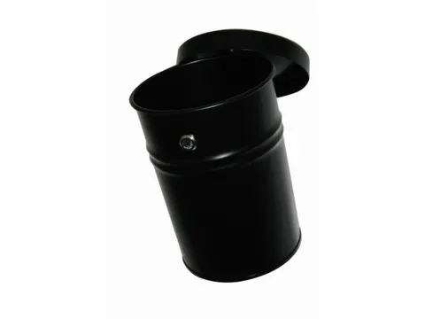 afvalbak,vlamdovend,16l,HxØ 340x245mm,wandmontage,kop zwart