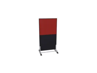 scheidingswand,HxB 1545x800mm,CC-zwart,BN4011-rood - 1