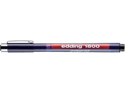 Fineliner edding 1800 zwart 0.35mm