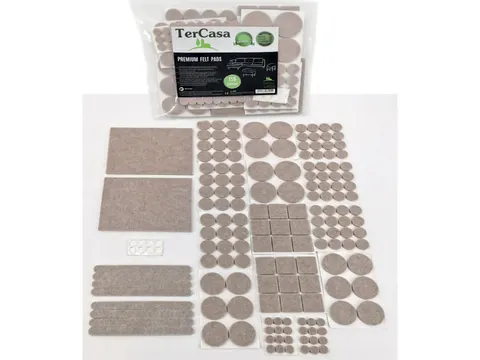 Set de feutre TerCasa 156 pièces grises de différentes tailles et fo