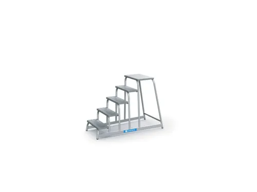 machine-opstapje bordes H 1000mm 5treden aluminium