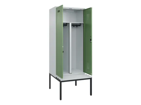 PBM-locker met bank,HxBxD 2120x800x815mm,2vak,vak B 400mm