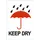 Etiket KEEP DRY Rol 500 etiketten 74x105mm