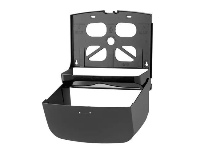 PlastiQline Handdoekdispenser mini kunststof zwart ABS wandmontage