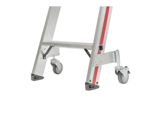 verrijdbare boktrap,beide zijden,2x5treden,Stand H 0,69m,balk L 1,3m