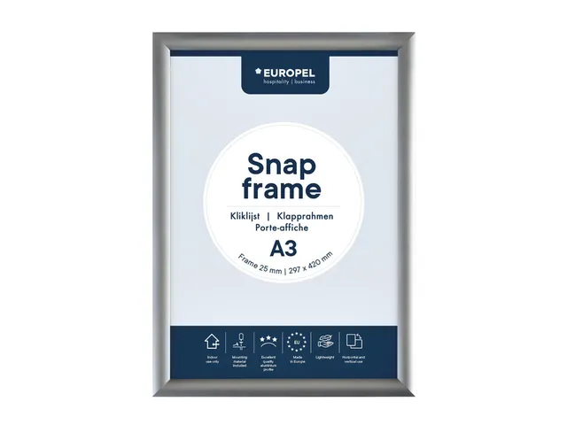 Europel Kliklijst Premium A3 25mm Zilver