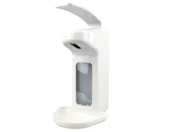Zeep- & Desinfectiemiddeldispenser Kunststof wit 500 Ml + Opvangschaal