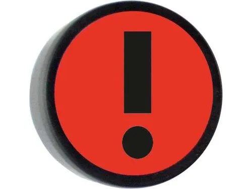Impressiemagneet Attention 35mm Rood
