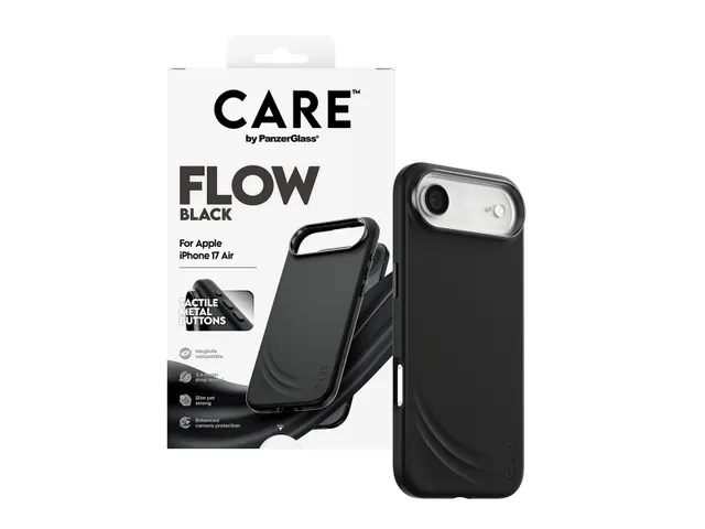 PanzerGlass CARE by Flow Case Black w. MagSafe iPhone Air, Hoes,