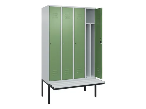 locker voor scheiding van kleding,HxBxD 2120x1200x815mm,4vak