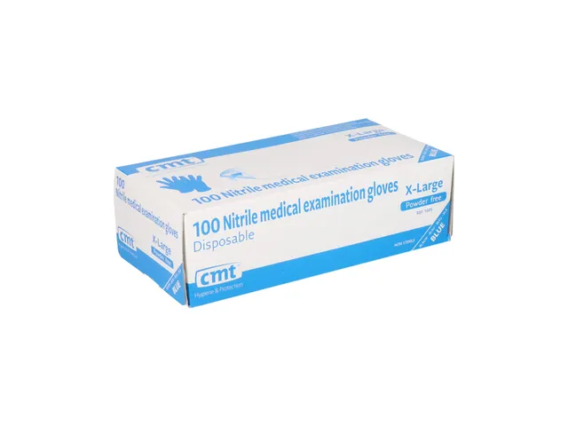 Handschoen CMT XL (9-10) nitril ongepoederd blauw 100 stuks