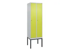 locker,HxBxD 2120x600x500mm,2vak,vak B 300mm,cil.-slot,voetonderstel
