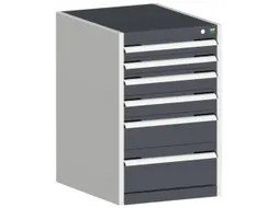 ladekast HxBxD 800x525x650mm 6laden romp RAL7035 front RAL7016