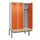 locker met bank,voor scheiding van kleding,HxBxD 2120x1200x815mm,3vak