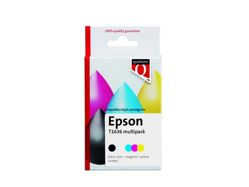 Inktcartridge Quantore alternatief tbv Epson 16XL T1636 zwart+3 kleur
