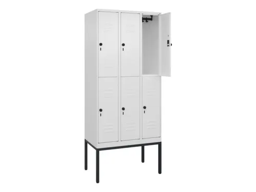 dubbeldekse locker,HxBxD 2120x900x500mm,3x2vak.,vak B 300mm