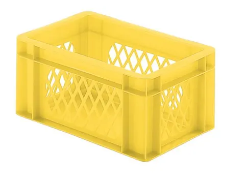 Euronorm-Stapelbak 5.5l Hxlxb 145x300x200mm Wanden Open Geel