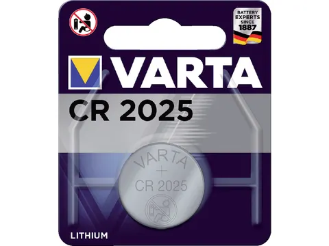 Batterij Varta knoopcel CR2025 lithium blister à 1stuk