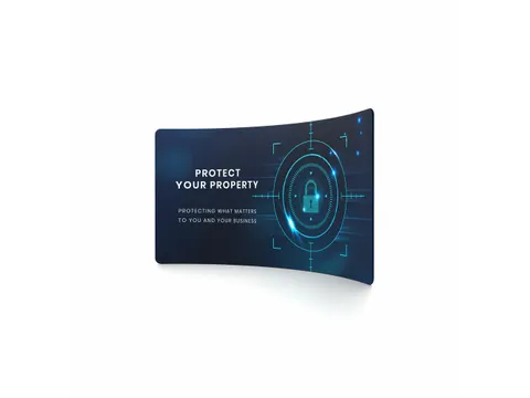 Beurswand Zipper-Wall Curved Basic 400x230cm