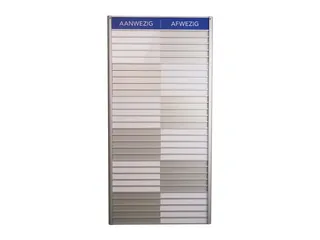 Menoor In-Uit bord 30 namen Aluminium Aanwezig/Afwezig Blauw - 1