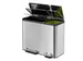 EcoCasa pedaalemmer 30 Liter +15 liter Mat RVS EKO