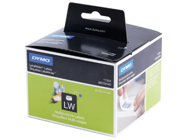 Etiket Dymo 11354 Labelprint 57x32mm verwijderbaar S0722540
