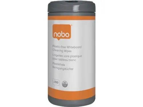 Whiteboardreinigingsdoekjes Nobo plasticvrij 100 stuks