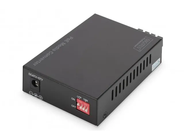 Gigabit PoE Media Converter RJ45/SC MM PSE 30W SC-connector tot 0,5 km