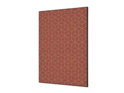 Wanddecoratie Textiel Set A1 Hexagon Roest bruin