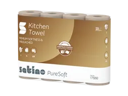 Keukenrol Satino 175891 PureSoft 3laags 4x64 vel naturel
