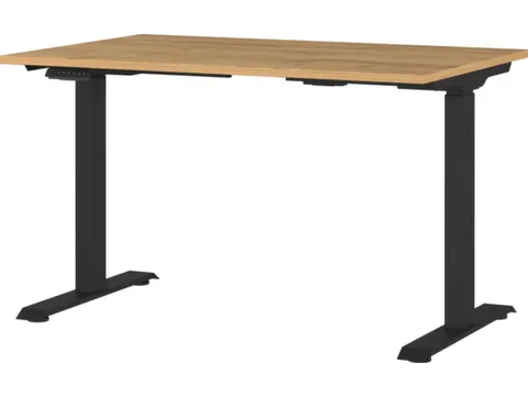 Elektrisch ihv bureau,HxBxD 720-1200x1200x800mm,blad Grandson-eiken